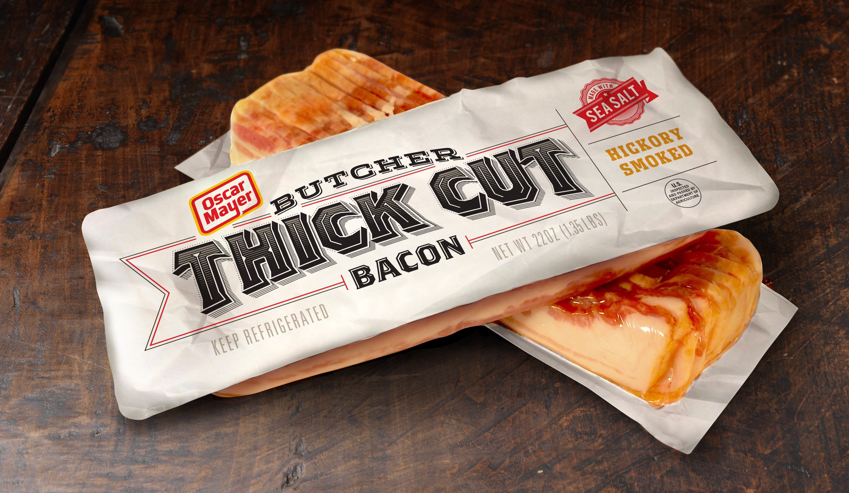 Butcher Thick Cut Bacon is Oscar Mayer’s most premium product, but consumers weren’t buying it. Landor broke category conventions by using the back panel of packaging as the front—instantly differentiating Butcher Thick Cut from every other bacon on the market.