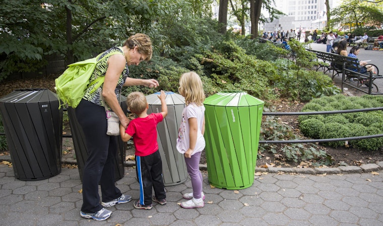 Central Park Conservancy Trash Cans Example of Local Brands